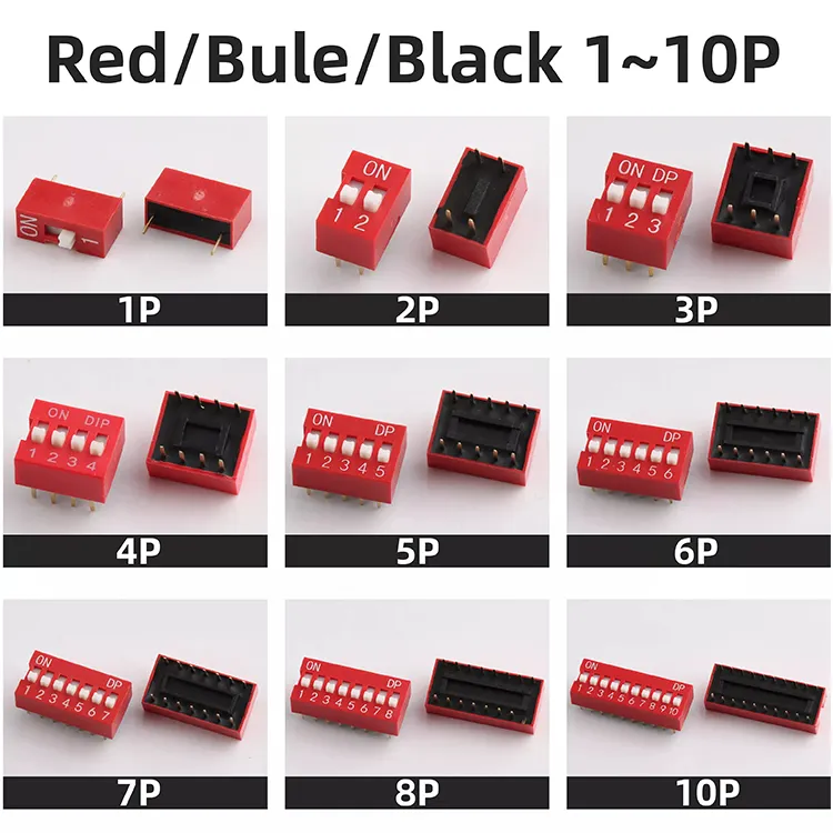 dip switch 2.54 mm Dial Switch 1-12 pin position DS series DIP switches