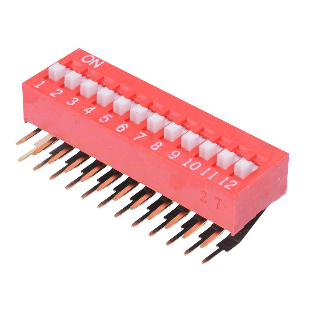 NDA-12V 12-Way Right Angle DIP Switch SPST