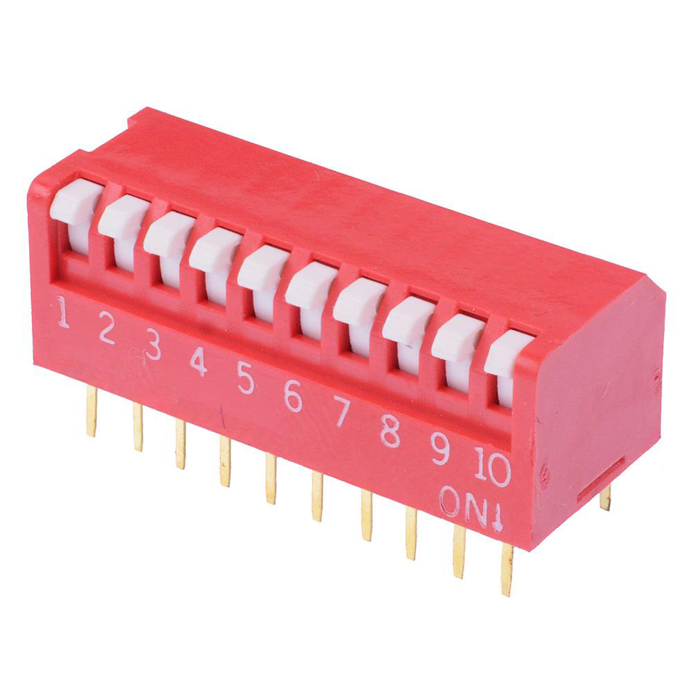 NDP10T 10-Way Piano DIP Switch SPST