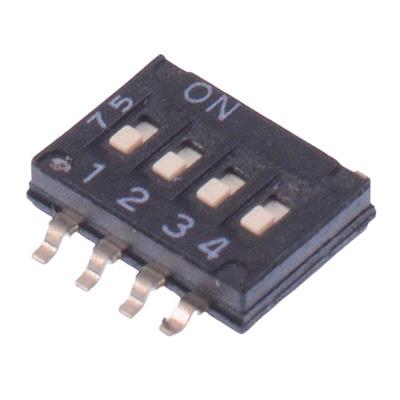 NHDS-04FTV Diptronics 4-Way Surface Mount 1.27mm DIP Switch SPST