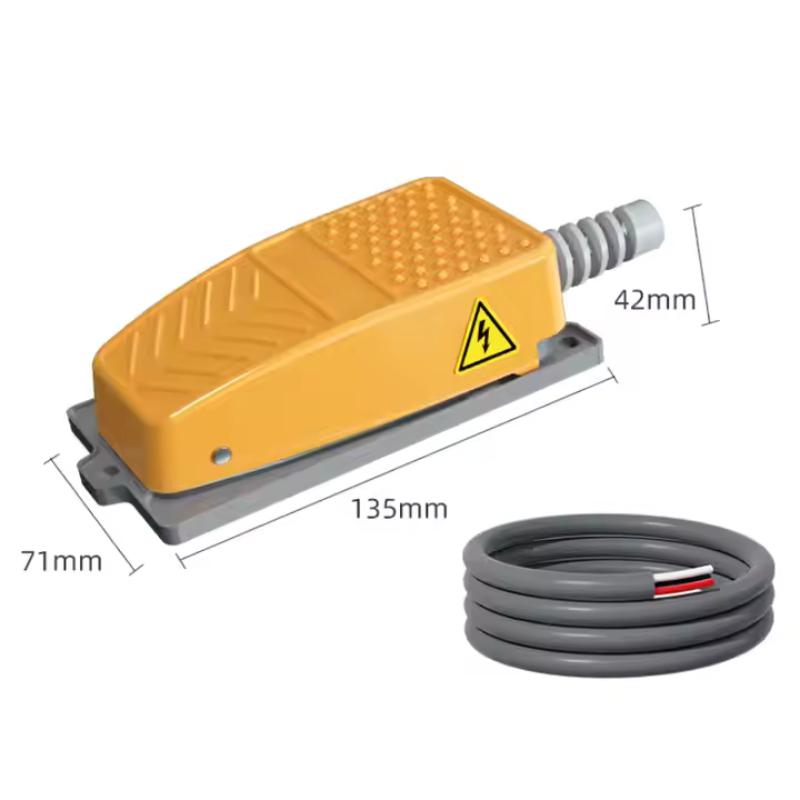 Industrial Foot Switches Cast Aluminum Alloy Shell protection Grade IP54 Contact Plated With 24K Gold