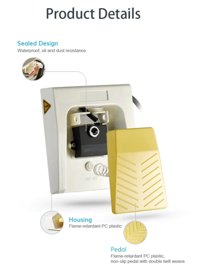 IP68 Foot Switches With Flame-resistance Plastic Housing