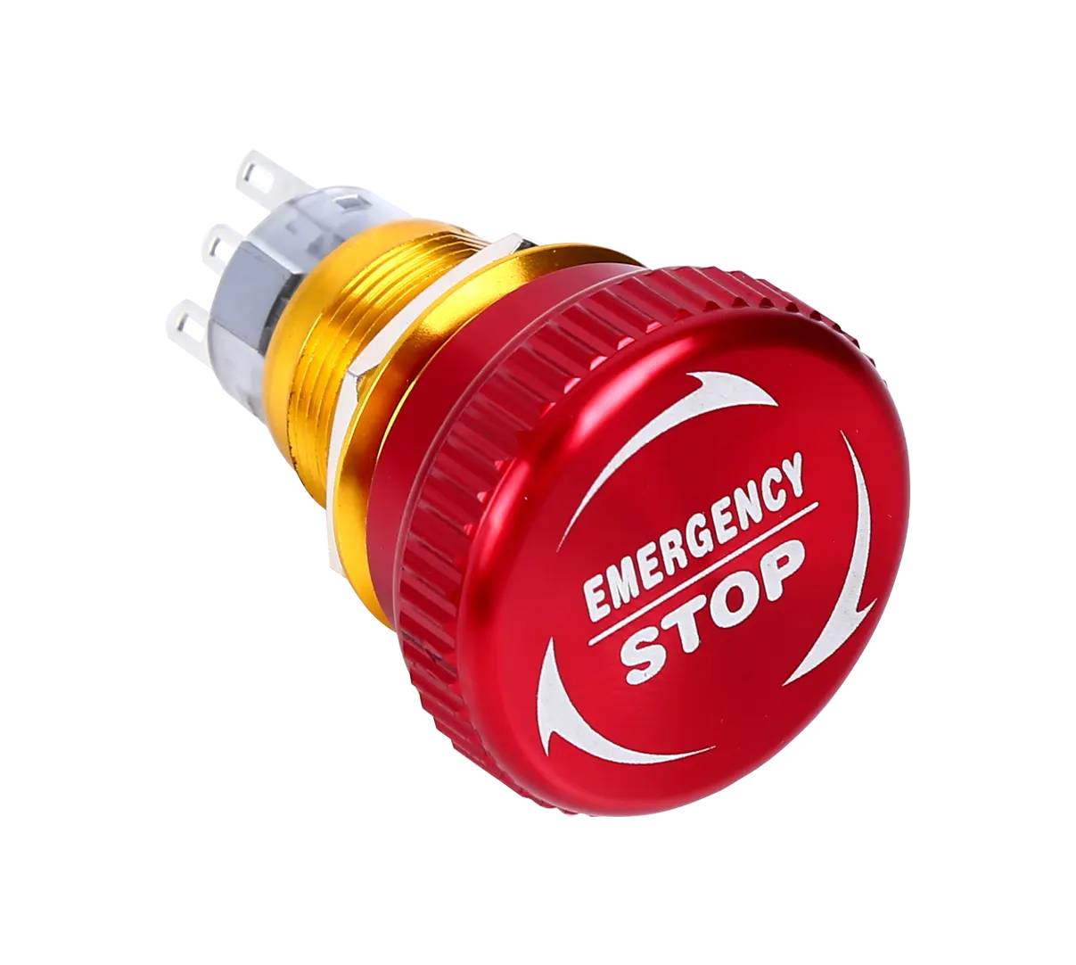 16/19/22mm SOCOJE EMO Metal/Plastic Emergency Stop Push Button Switch with box warning ring