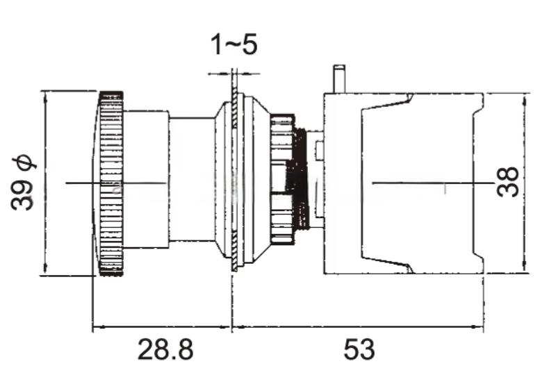 22mm, 30mm Latching Emergency Stop Switches Push Button 