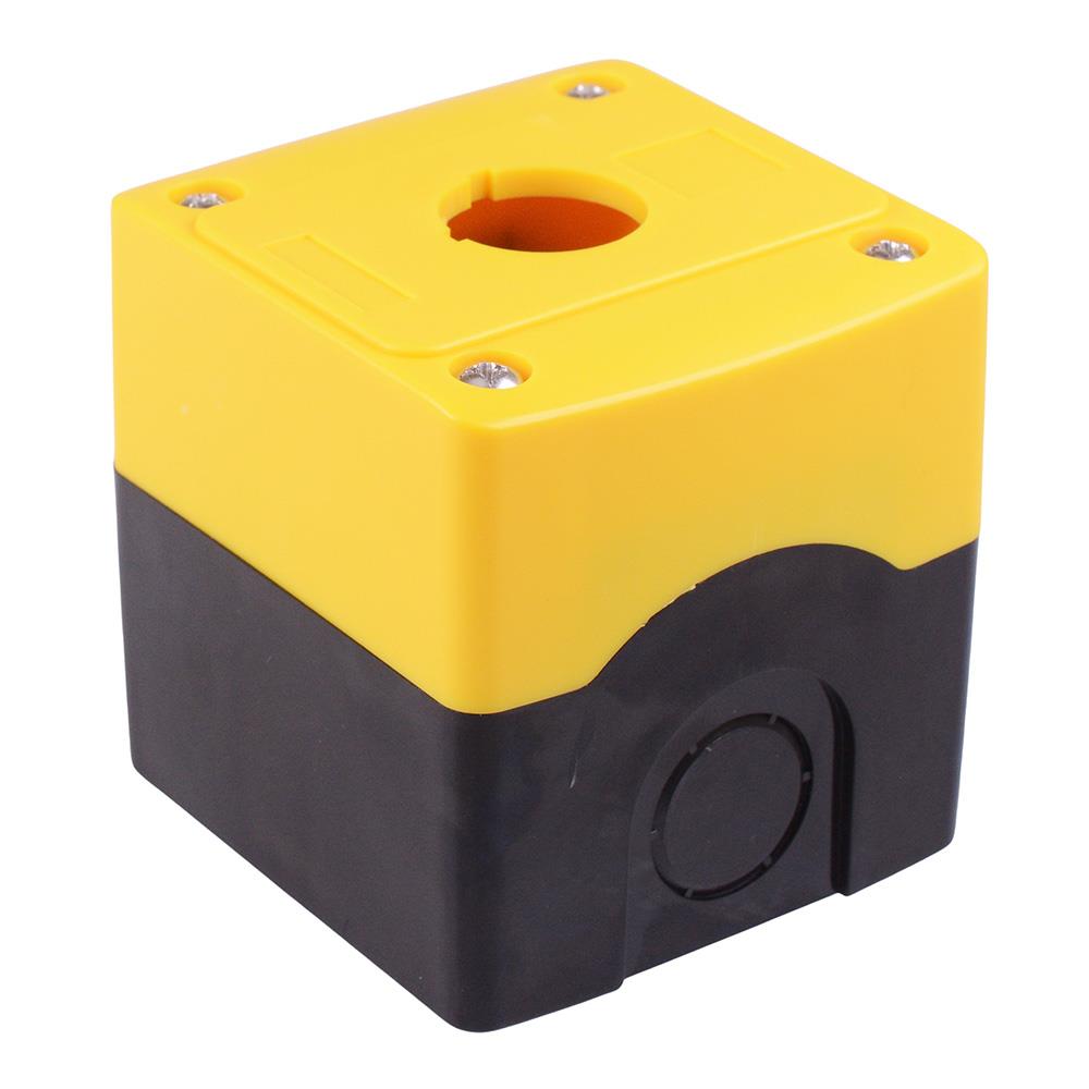 Yellow/Black 1 Hole 22mm Control Station Box Enclosure IP65