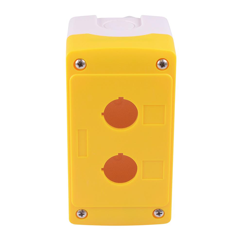 Yellow/White 2 Hole 22mm Control Station Box Enclosure IP65