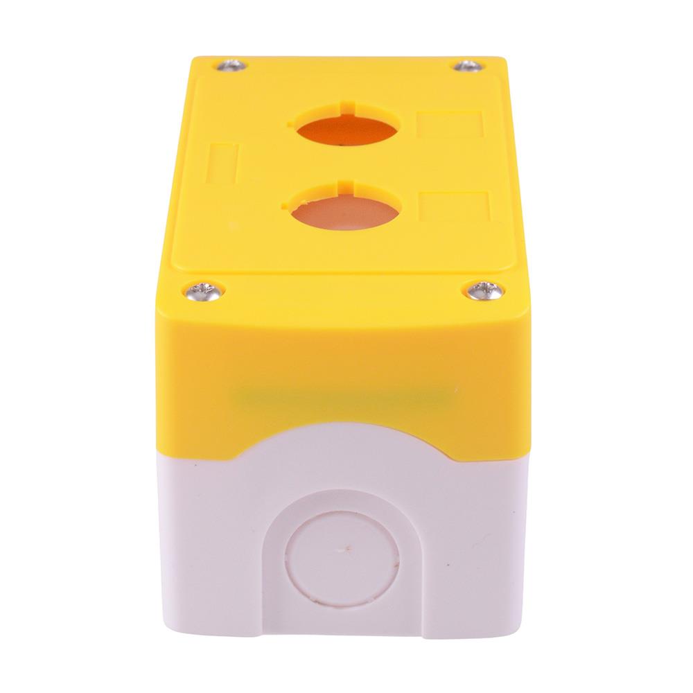 Yellow/White 2 Hole 22mm Control Station Box Enclosure IP65