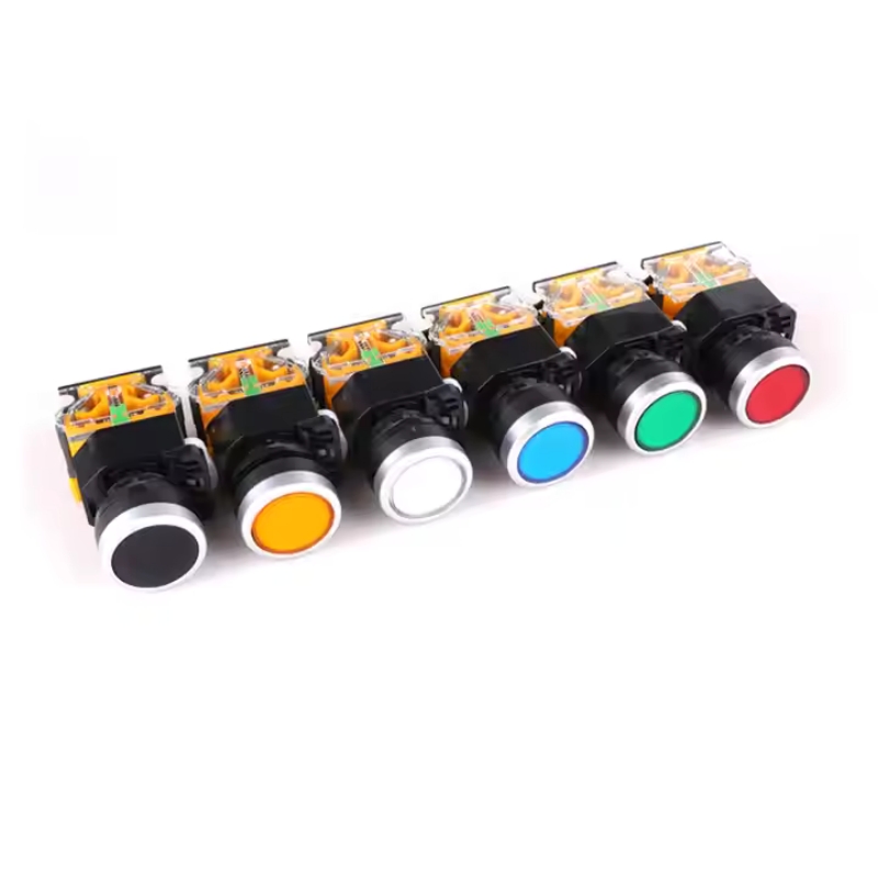 3pdt Emergency Stop Switches Flat Plastic Explosion Proof 220v Electric Key Knob Stay Put Momentary Push Button Switch