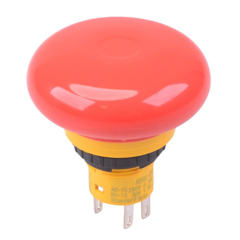 AB6E-4BV02PTRH Unibody 16mm Emergency Stop Switch 40mm Mushroom 2NC