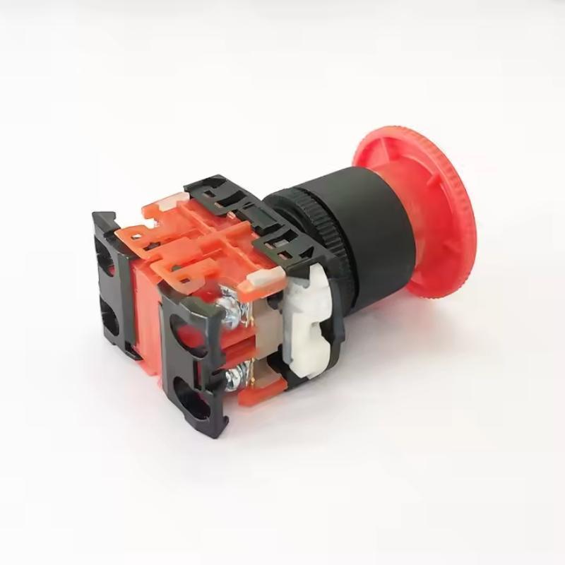 LA115-C2-11ZS Mini 16mm Waterproof Emergency Stop Push Button Rotating Reset Mushroom Head Shape With Warning Ring Pd40282389