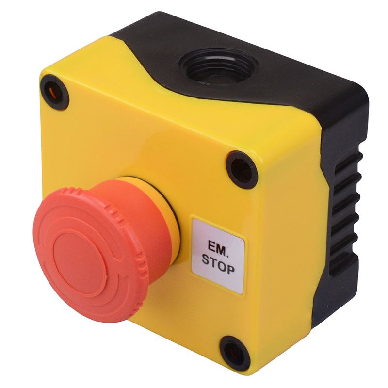 Emergency Stop Switch E-Stop Control Station Yellow/Black 1DE.01.01AB