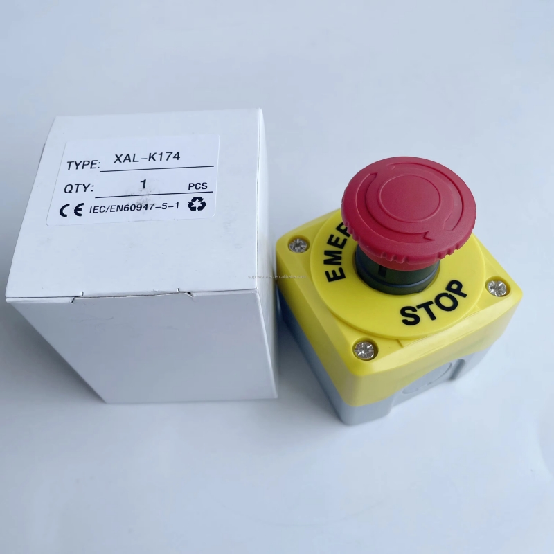 Emergency Stop Switches Push Button Switch XB5-AS542 With Waterproof IP65 Control Box Station