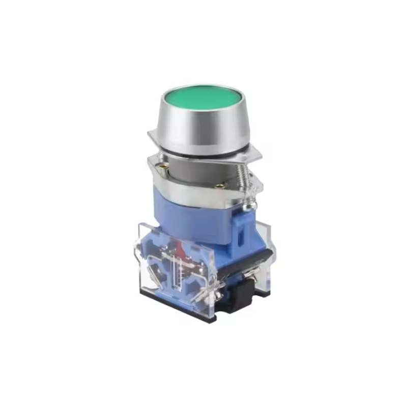Flat Button Start Control Switch 22mm Emergency Stop Switches Jog Switch Waterproof Push Button With Light
