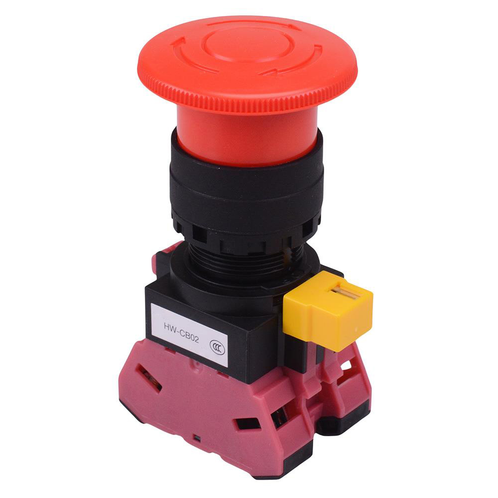 HW1B-V402R 22mm Emergency Stop Switch 40mm Mushroom 2NC