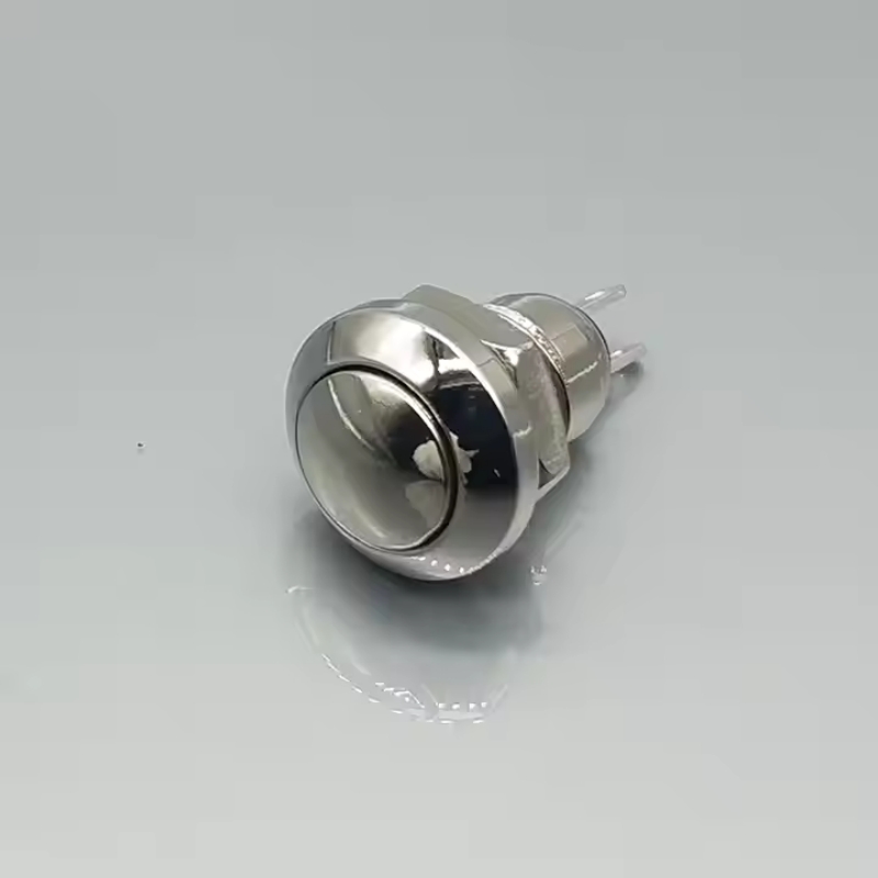 Rest on off Round Mini Metal Emergency Stop Switches Electrical Push Button Switch
