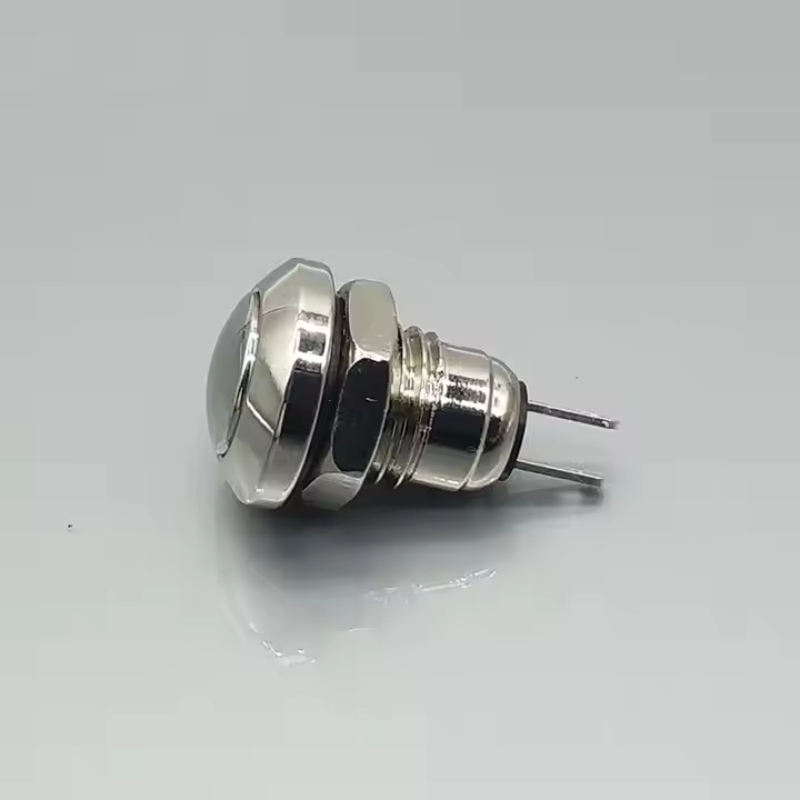 Rest on off Round Mini Metal Emergency Stop Switches Electrical Push Button Switch