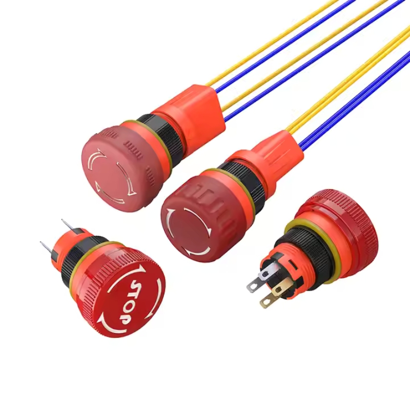 Self-Locking Push Button Switch Waterproof Emergency Stop Switches Plastic Mushroom Stop Switch