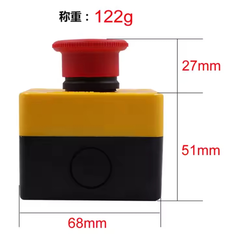 Waterproof Emergency Stop Switches Push Button Switch Control Box NO/NC Red Mushroom Emergency Stop Push Button Switch