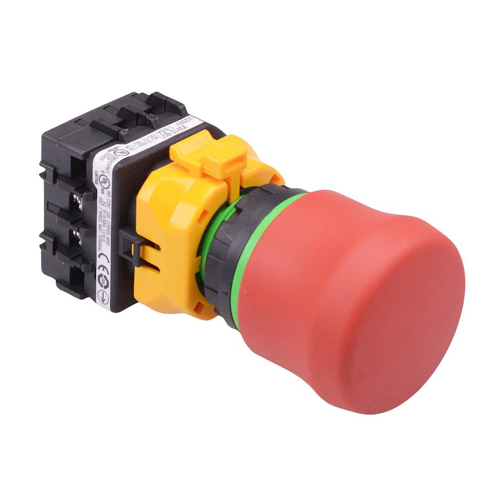 XW1E-BV4TG04MFR 22mm Emergency Stop Switch Green Indicator 4NC