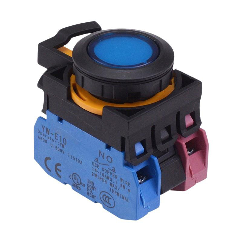 CW1L-M1E11Q4S Blue 24V illuminated Momentary Push Button Switch 1NO-1NC IP65