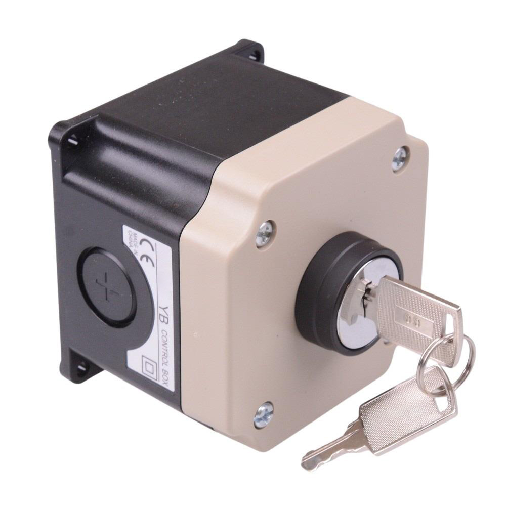 22mm 2 Position Maintained Key Switch Control Station 1NO-1NC IP65
