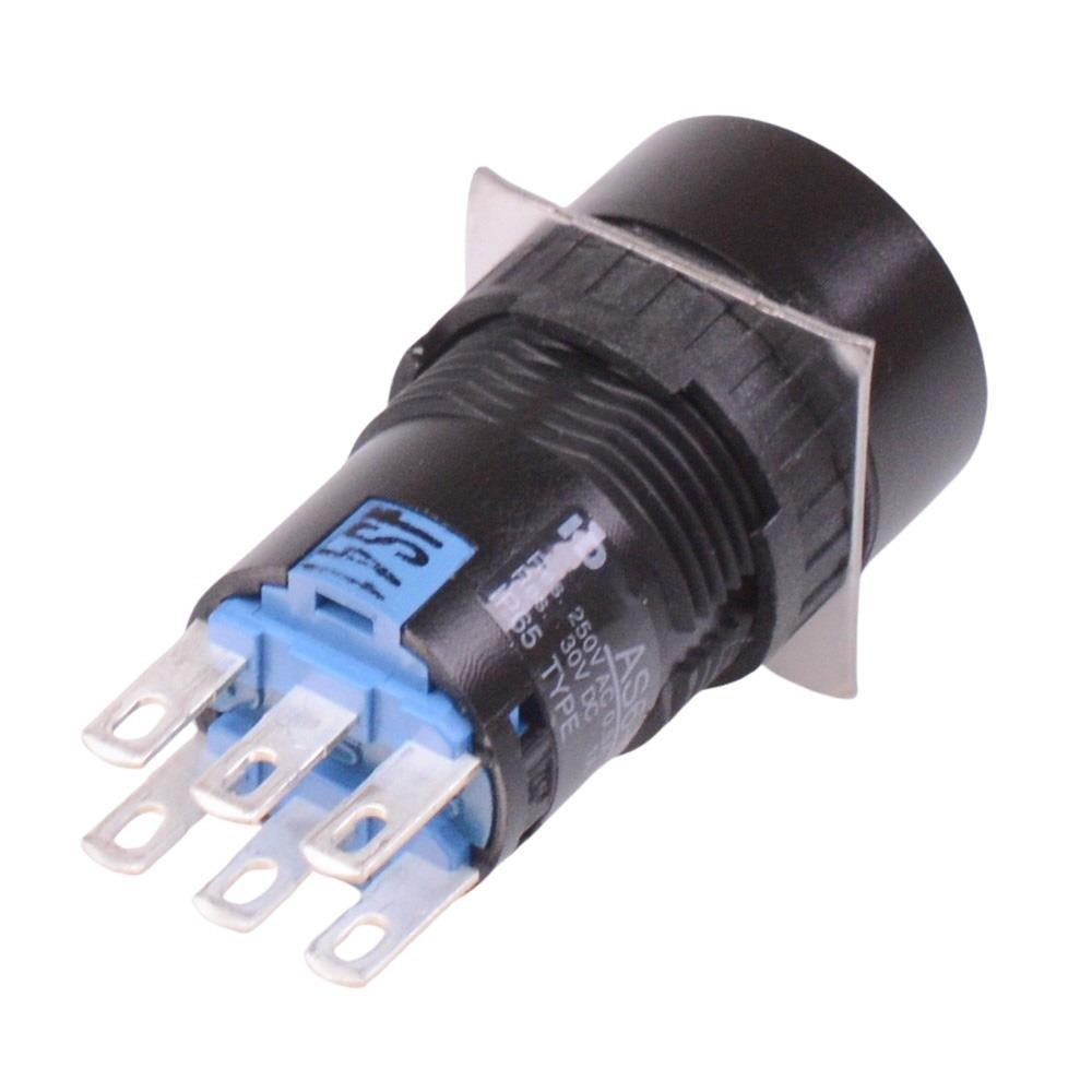 AS6M-33KT2PDC 3 Position 16mm Momentary Key Switch DPDT
