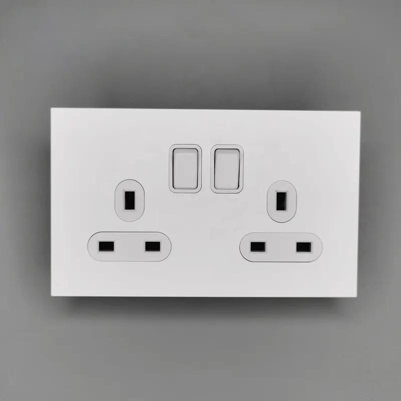 industrial multi plug sockets and stainless steel touchless switch of universal multi plug sockets with uk electric wall sock