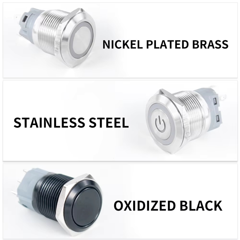 Industrial Push Button Switches 16mm 19mm 22mm 25mm 30mm 40mm Metal Waterproof Latching Momentary