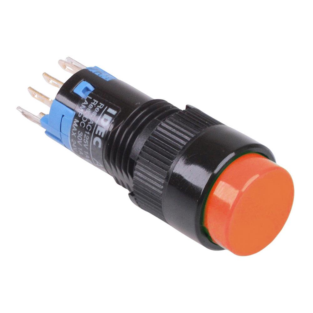 AB2M-M2PR Red 12mm Momentary Round Push Button Switch IP65 DPDT