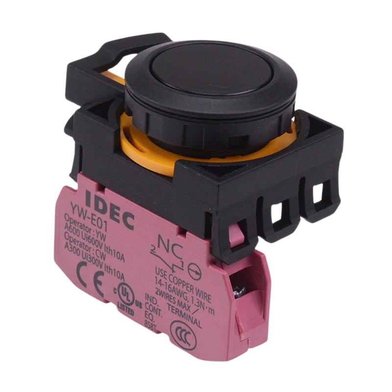 CW1B-M1E01B Black Momentary Push Button Switch 1NC IP65