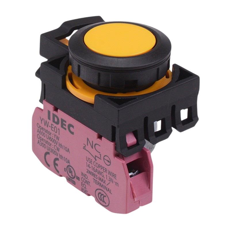 CW1B-M1E01Y Yellow Momentary Push Button Switch 1NC IP65