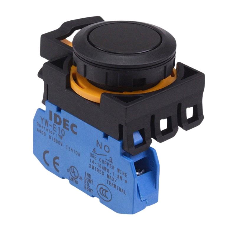 CW1B-M1E10B Black Momentary Push Button Switch 1NO IP65