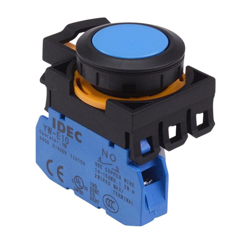 CW1B-M1E10S Blue Momentary Push Button Switch 1NO IP65