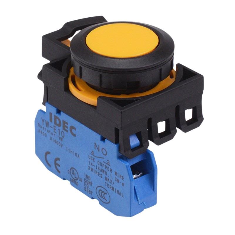 CW1B-M1E10Y Yellow Momentary Push Button Switch 1NO IP65