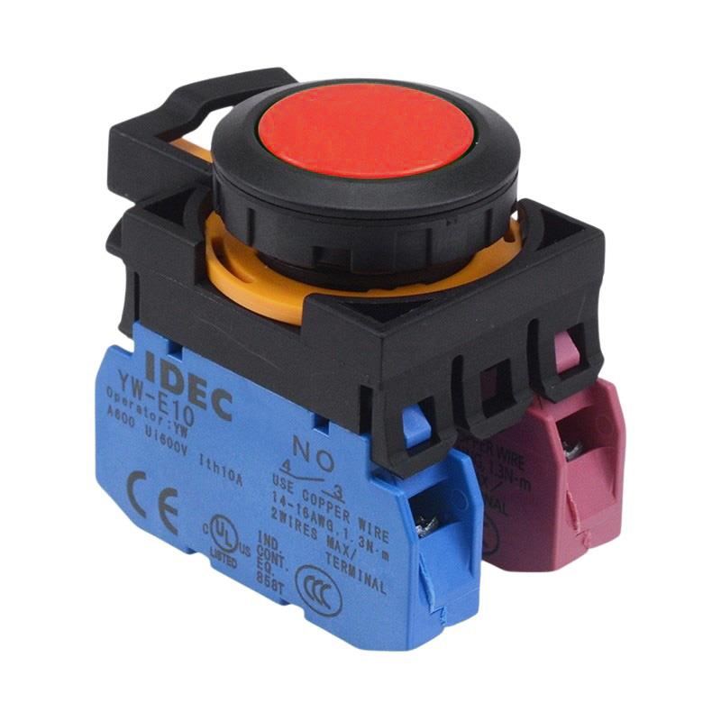 CW1B-M1E11R Red Momentary Push Button Switch 1NO-1NC IP65