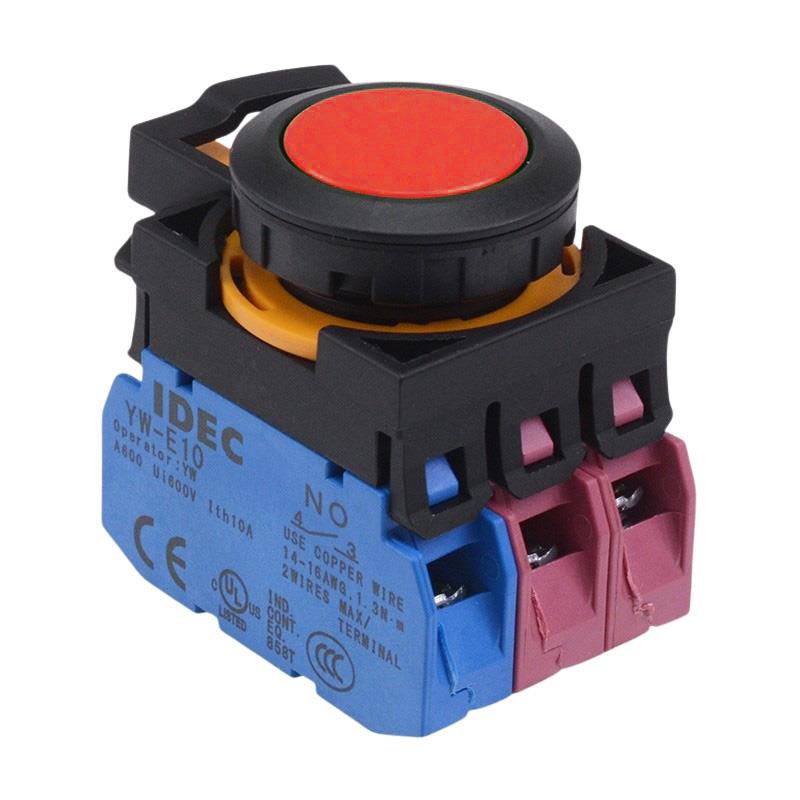 CW1B-M1E12R Red Momentary Push Button Switch 1NO-2NC IP65