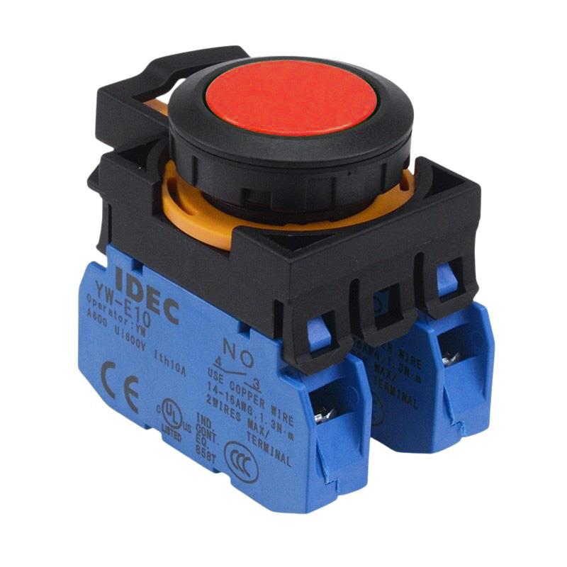 CW1B-M1E20R Red Momentary Push Button Switch 2NO IP65