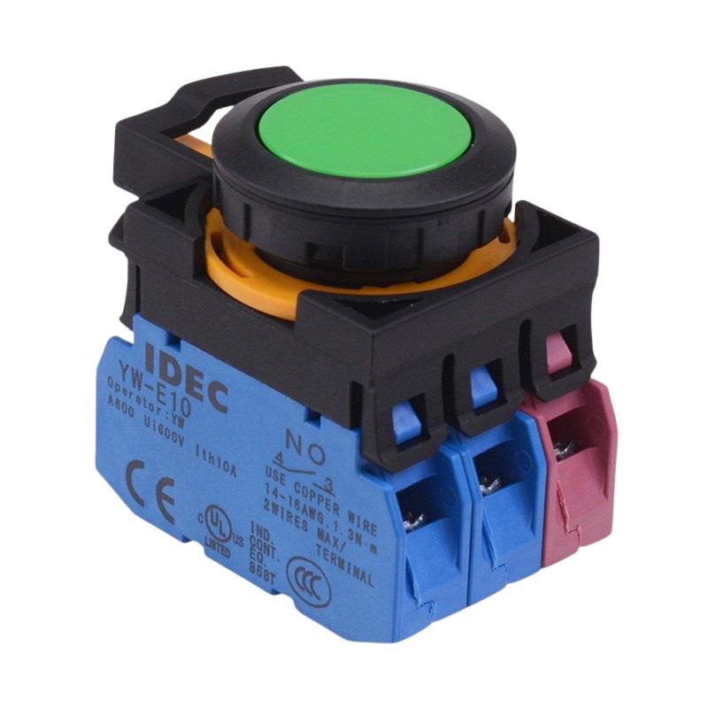 CW1B-M1E21G Green Momentary Push Button Switch 2NO-1NC IP65