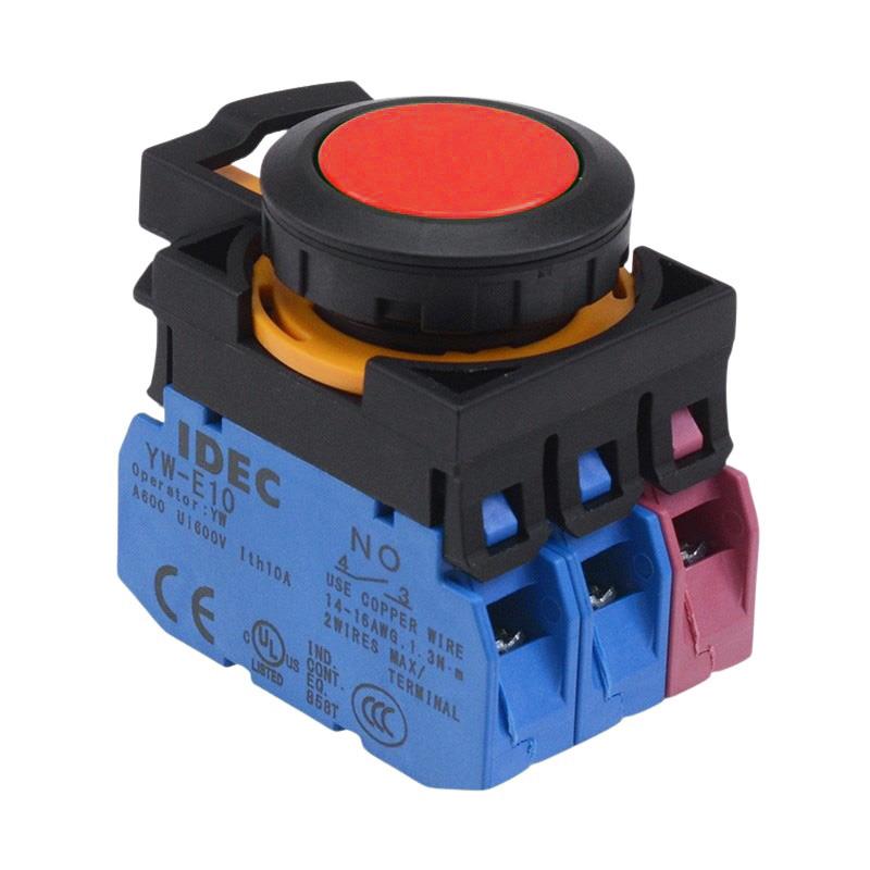 CW1B-M1E21R Red Momentary Push Button Switch 2NO-1NC IP65