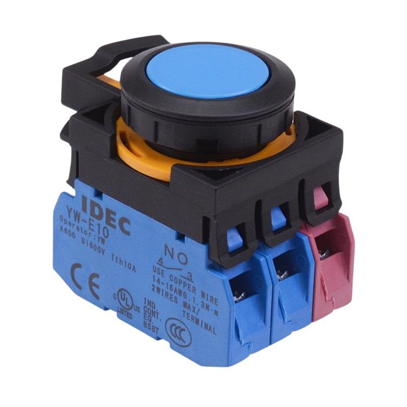CW1B-M1E21S Blue Momentary Push Button Switch 2NO-1NC IP65