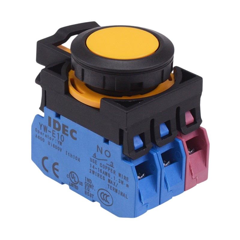 CW1B-M1E21Y Yellow Momentary Push Button Switch 2NO-1NC IP65