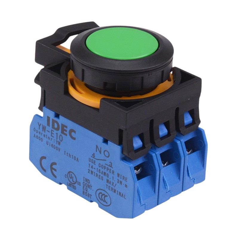 CW1B-M1E30G Green Momentary Push Button Switch 3NO IP65
