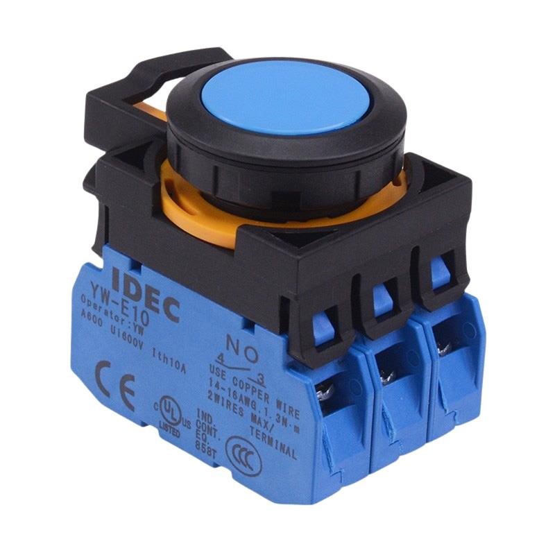 CW1B-M1E30S Blue Momentary Push Button Switch 3NO IP65