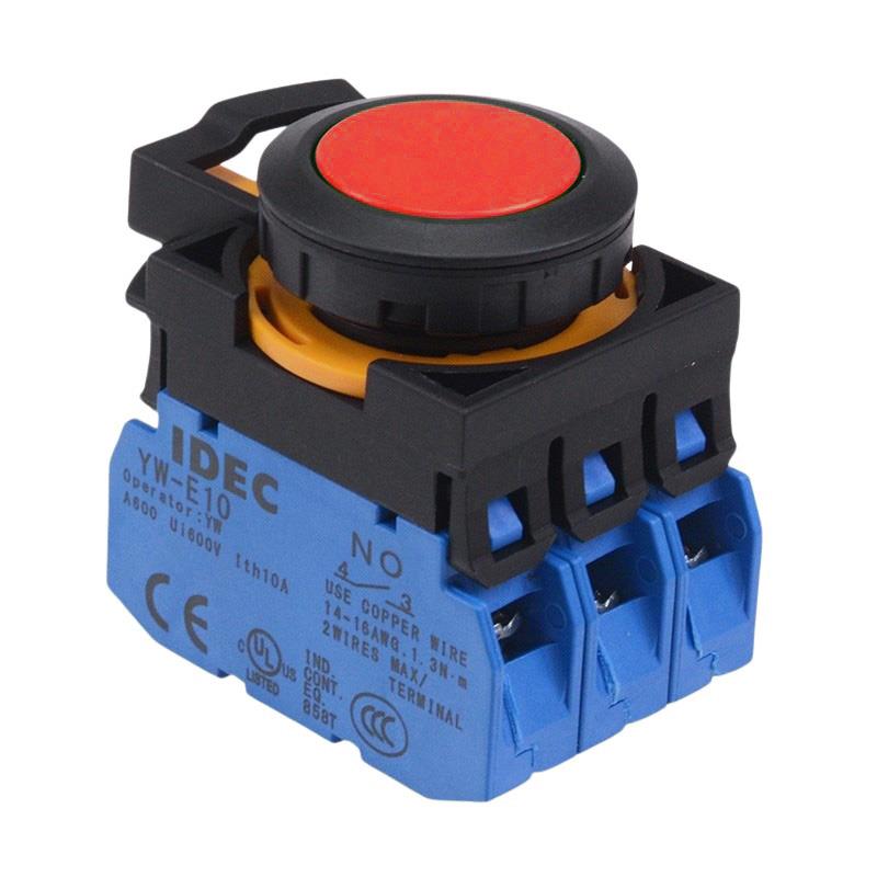 CW4B-M1E30R Red Metallic Momentary Push Button Switch 3NO IP65