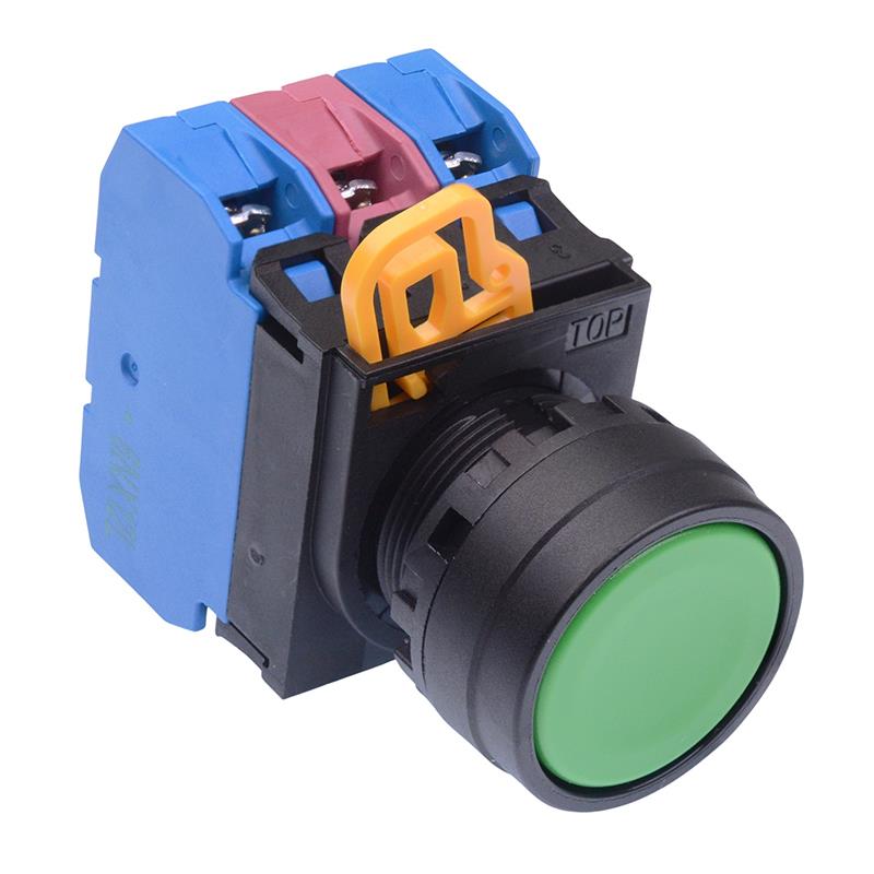 Green 22mm Momentary Push Button Switch 2NO-1NC IP65 YW1B-M1E21G