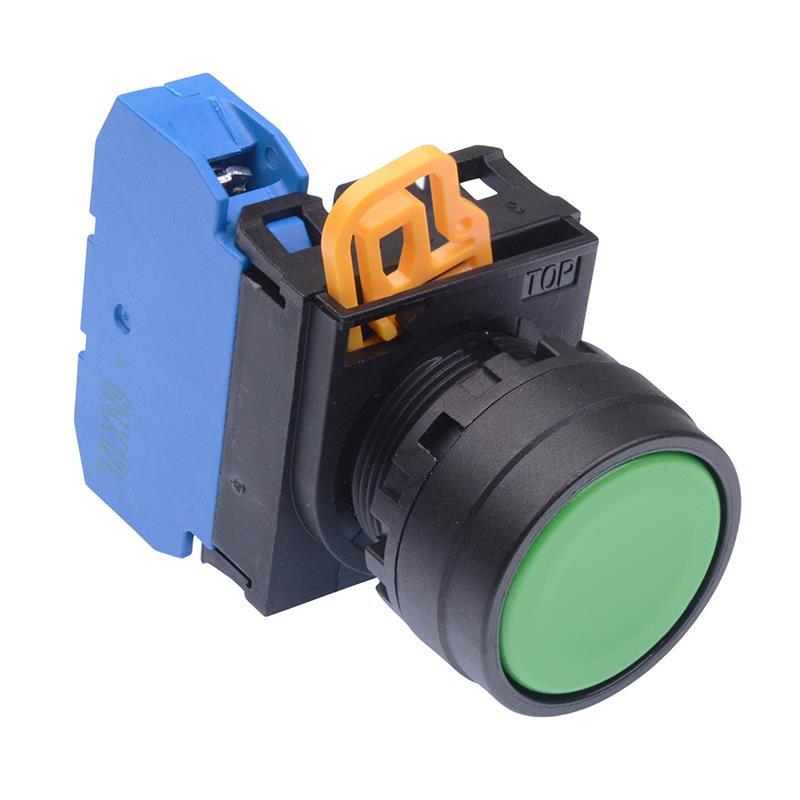 Green 22mm Momentary Push Button Switch NO IP65 YW1B-M1E10G