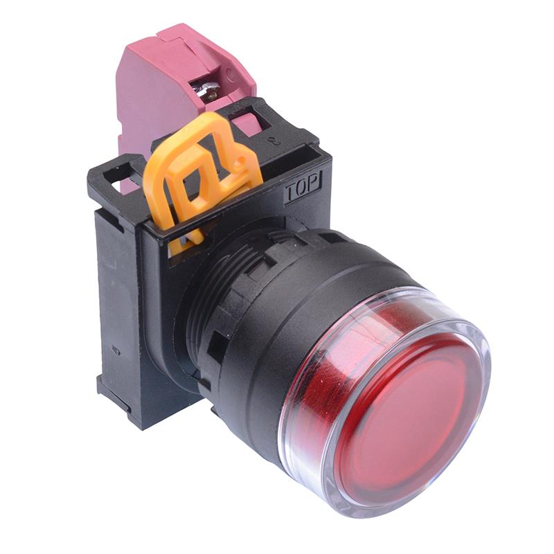 Red 22mm Momentary Shrouded Push Button Switch NC IP65 YW1L-MF2E01Q0R