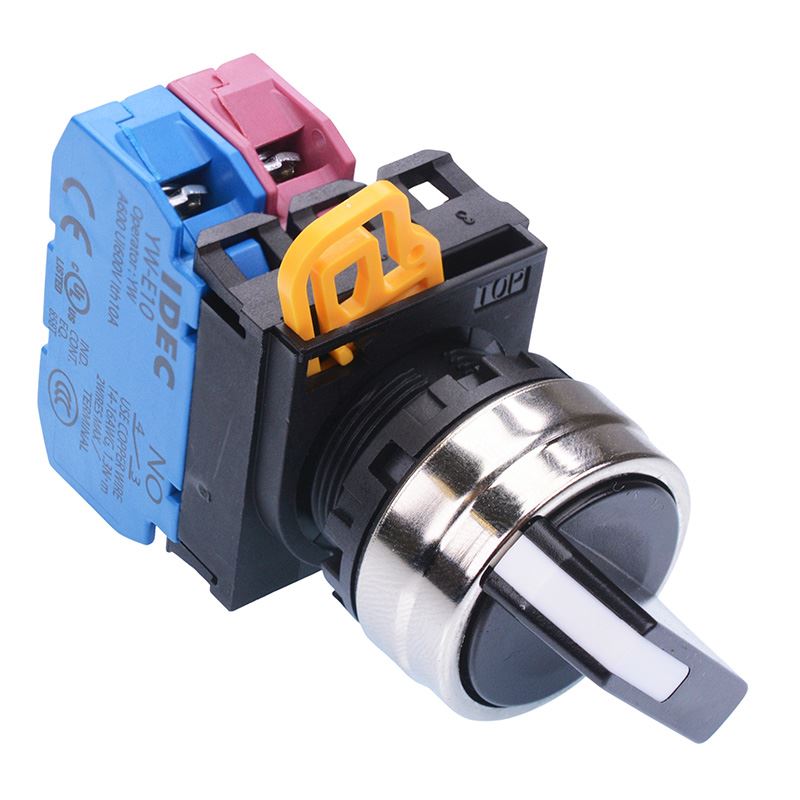 22mm Metal Bezel 3 Position Maintained Selector Switch 1NO-1NC IP65 YW4S-3E11N2