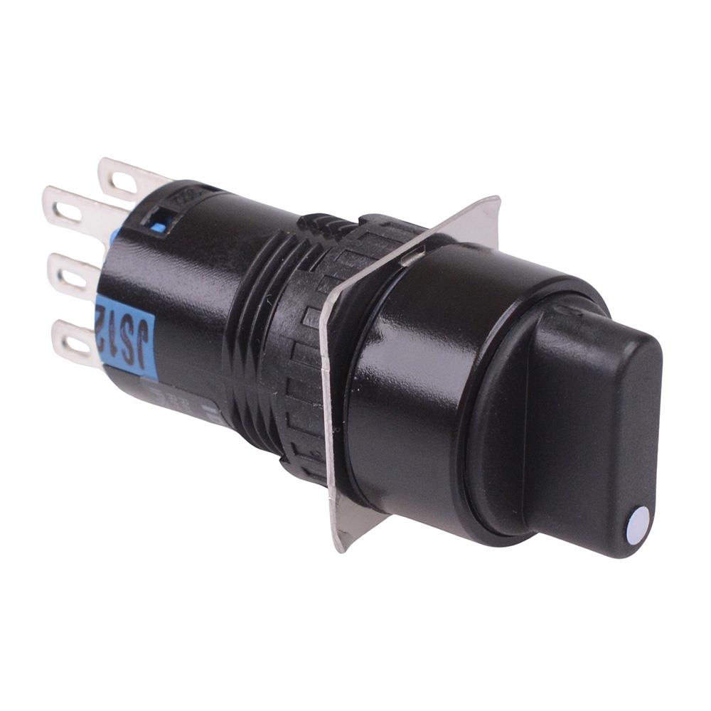 AS6M-33Y2P 3 Position 16mm Momentary Round Selector Switch DPDT