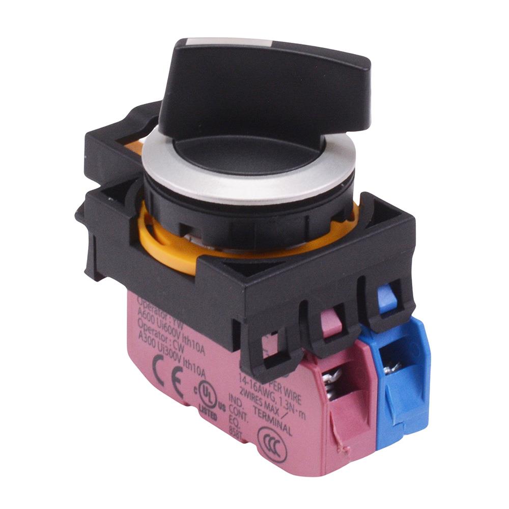 CW4S-3E11N3 3 Position Metallic Selector Switch 1NO-1NC IP65